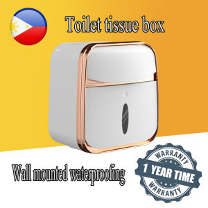 BEST SELLER - Waterproof wall mounted tissue box multifunctional space shower room toilet paper holder storage box bathroom tissue storage rack