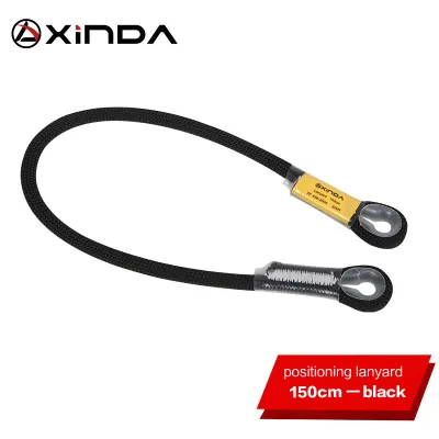 Xinda เชือกเก็บไฟฟ้าสถิตสายคล้อง 10.5มม. ไนลอน 22kN(2200กิโลกรัม) สำหรับปีนเขา/ขยาย/พัง/SRT/การดำเนินงานที่ความสูง รุ่น XD-D9313 สีดำสีส้ม
