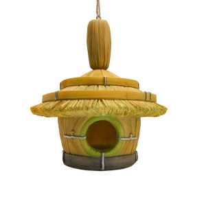 DGFDF Hangable Simulated Thatched Bird Nest Fake Hand-Woven House Shape Bird House Bird Breeding House Bird Accessories Hanging Hummingbird House Outside