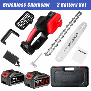 MIGO 12" Brushless Chainsaw Cordless Electric Chain Saw Garden Pruning Saw Woodworking Power Tool Wood cutter machine Rechargeable chainsaw cutting machine Tree cutter machine