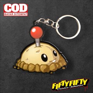 Gantungan Kunci Karakter POTATO MINE Plants Vs Zombies Keychain Bahan Akrilik