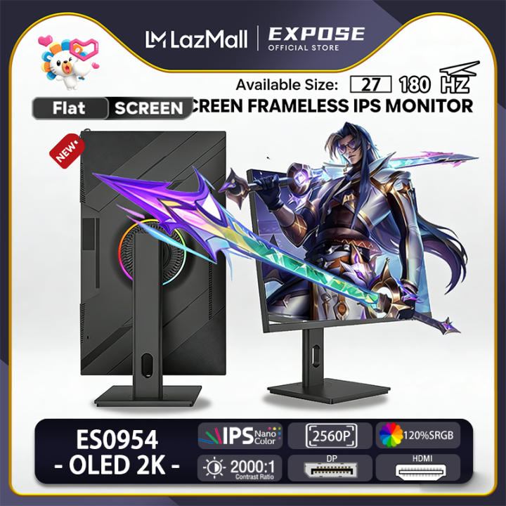 FPS 27 Inch 2K Flat OLED Monitor for Computer PC Gaming Monitor 2560P ...