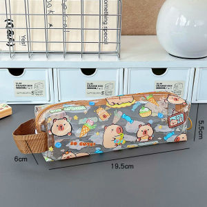 Kapibala pencil case cartoon transparent large capacity stationery bag cute student high-value pencil case pencil case