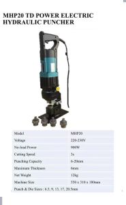 TD-Power MHP-20 Portable Power Electric Hydraulic Puncher (900w)