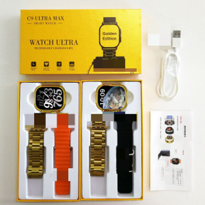 【Local shipment】Xiaomi C9 Ultra MAX Gold Smart Watch NFC Wireless Smartwatch Bluetooth Call Men Women Sport PK Series HK9PRO/HK8PROMAX