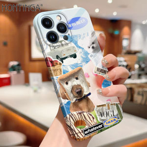 Hontinga All-inclusive Film Casing For iphone 11 Pro Max 12 Mini 12 Pro Max 13 Mini 13 Pro Max Case Korean film Phone Case Cute Dogs Back Casing lens Protector Design Hard Cases Shockproof Shell Full Cover Casing For Girls