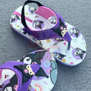 COMICKIDS Sandal Jepit Anak Perempuan Sendal Bayi Balita Kids Slippers Girls Flip Flop Warna Ungu Kuromi
