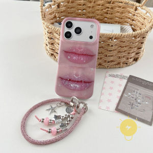 For iPhone 17 Pro Max Case TPU Chain Phone Case For 16 15 Cover Aesthetic Korean Cute