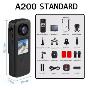 A200 4K HD Vlog Action Camera dual screen anti-shake video recorder outdoor waterproof sports camera