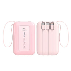 MeeGoo Powerbank 10000mAh Built In Cable 22.5W Fast Charge Mini Powerbank Portable fast charging