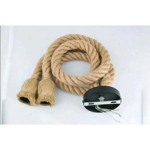 YHLAMP E27 100 cm Socket Creative LED Vintage Hemp Rope Pendant Lamp Base Country Style Loft Pendant Light Chandelier Single Head Vintage Rope Ceiling Light Ceiling Home Decoration Hemp Rope Vintage Style Restaurant Bar Rope Light Hot Sale