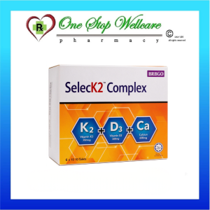 SelecK2 Complex Nutritional Supplement Supply Calcium Vitamin K2 & D3 to Support Healthy Bone and Teeth Wellness