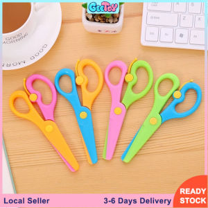 1Pc Mini Paper Cutting Drawing Cutter Round Head Plastic Scissors Educational Toys for Kids
