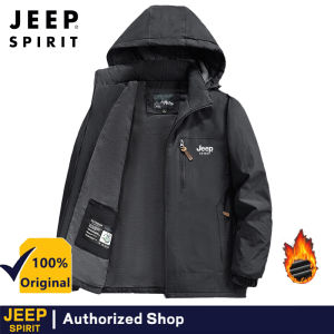 ผ้ากันน้ำและกันลมลาย Jeep สปิริตหนาพร้อมเสื้อแจ็คเก็ตกำมะหยี่ภายในสามารถใช้ของเยาวชนกลางแจ้งของผู้ชายปิดหมวกและแจ็คเก็ต