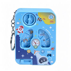 Wind-upRacing Challenge Game Keychain Cartoon Backpack Charm Stress Relief Toy for Children