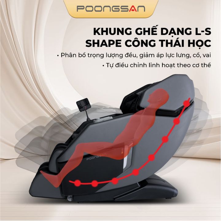 [BEST SELLER] Ghế Massage POOONGSAN MCP-130 Scan Body AI Massage Nhiệt ...