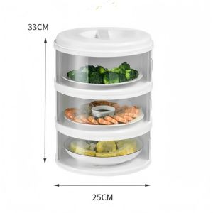 【Free Gift】HD 5 Layer & 3 Layer Household Multi layer Food Storage Box Anti flies Insulation food keeper sliding door stackable keep warm dust proof dish Meal Cover Tent Household Collection Protection Box Boxing Multilayer Insulated Vegetable Cover