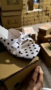 [Free Shipping] Stylish Irregular Heel Bowknot Slip-On Sandals for Women 2026 Summer New Square-Toed Sandals