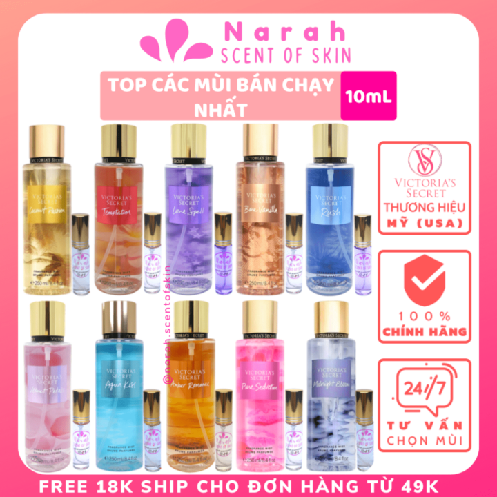 TOP BEST SELL VS-BBW] Xịt thơm body mist Victoria secret Bath
