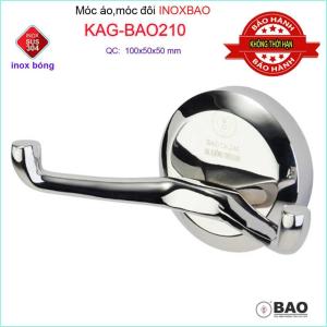 [HCM]Móc đôi Inox Bảo KAG-BAO210 Móc 2 treo đồ nhà tắm SUS304 đế tròn thiết kế tuyệt đẹp sang trọng tinh tế đến từng chi tiết
