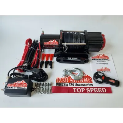 [สินค้าพร้อมจัดส่ง]⭐⭐วินซ์ไฟฟ้า TopSpeed 4500ปอน 2ตัน 12v มีเกียร์ปลดฟรีสลิง[สินค้าใหม่]จัดส่งฟรีมีบริการเก็บเงินปลายทาง⭐⭐