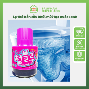 Lọ thả bồn cầu thuỷ tinh Hanvit khử mùi hôi tạo nước xanh - Cốc thả bồn cầu hàn quốc diệt khuẩn