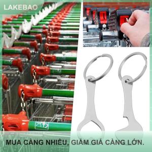 【LAKEBAO】 Kim loại vòng chìa khóa giỏ hàng thẻ tự làm mua sắm Xe đẩy thẻ hợp kim nhôm vòng chìa khóa đồng xu chủ Keychain phòng trang trí nội thất