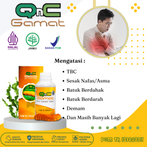 Obat TBC Sesak Nafas Asma Batuk Berdahak Batuk Berdarah Menahun Flek Paru-Paru Paru Basah Pneumonia Infeksi Paru-Paru Demam Kulit Pucat Badan Lemas Dengan QnC Jelly Gamat Emas