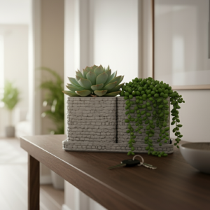Stone Wall Planter with Drip Tray