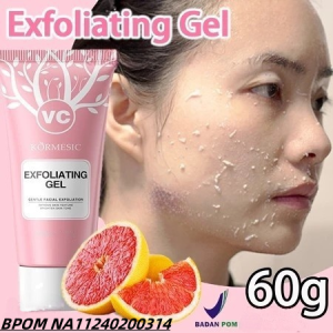 BPOM VC Fruit Acid Exfoliating Whitening Gel Facial Exfoliating 60g Facial Glowing Blackhead Cleaner Body Exfoliating Hydrating Gel Memperbaiki Kulit Kusam Exfoliating Whitening Gel