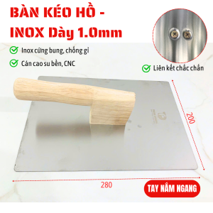 BÀN KÉO ÔM HỒ INOX DÀY 1LY – KÍCH THƯỚC 20x28