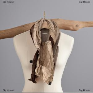 [COD] Big House ผ้าพันคอกันหนาวสไตล์ชนเผ่าย้อนยุคผ้าพันคอผ้าไหมยู่ยี่สำหรับผู้หญิงผ้าพันคอผ้าไหมย่นยาวแบบพับได้อย่างค่อยเป็นค่อยไปผ้าคลุมไหล่แฟชั่นผ้าโพกหัวของขวัญ