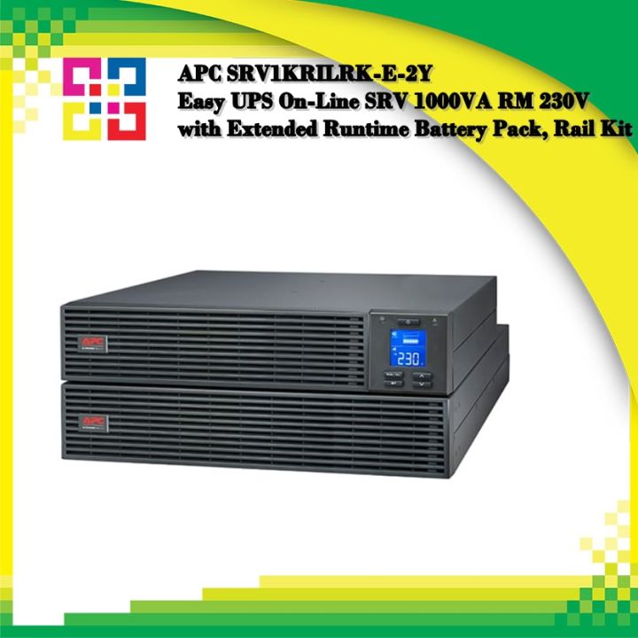 APC SRV1KRILRK-E-2Y Easy UPS On-Line SRV 1000VA RM 230V with Extended ...