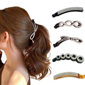 BELLEMODE สไตล์เกาหลีแบบ คลิปกล้วยพลอยเทียม กิ๊บติดผม ที่มัดผมหางม้า คลิปแนวตั้งคลิป น่ารักน่ารักๆ ที่หนีบผม กิ๊บติดผมรูปโบว์ สำหรับผู้หญิง