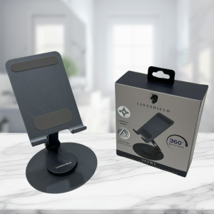 (SG) LionShield ASTRA 360° Rotating Aluminium Phone Stand / Tablet Stand - Sturdy Adjustable and Foldable Premium Stand