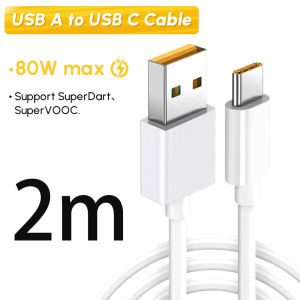 FONKEN PD100W USB Type-C Fast Charging Cable 80W 65W 33W Super Dart Vooc Charger For OPPO Realme Oneplus