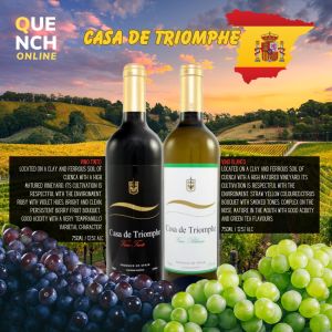2017 Casa De Triomphe Premium Twin Pack 720ml - Traditional Spanish Red & White Wine Set