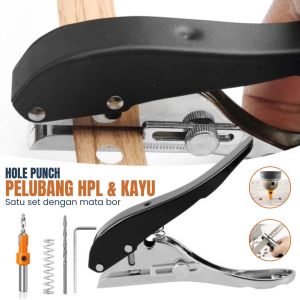 Penutup Lubang Skrup Baut HPL Tang Hole Punch Set Dengan Bor 8mm Cutter Trimer Pisau HPL