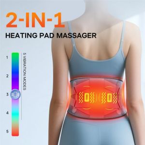 AE Specialized waist support belt with heating for the waist graphene infrared thermal therapy for the abdomen lumbar massage device with electric heating and constant temperature