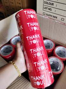 แพ็ค6 เทปกาว thank you เทปขอบคุณ เทปกาวปิดกล่อง