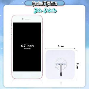 [Little B House] Transparent Self Adhesive Wall Hook Punch-free Magic Hook Nailless Hook 无痕挂钩 Penyangkut Dinding - SO22