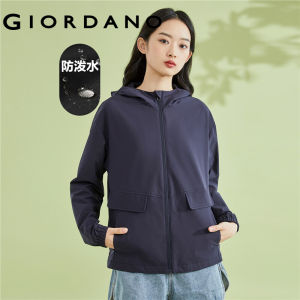 GIORDANO ผู้หญิง  แจ็คเก็ตกันลม แจ็คเก็ตมีฮู้ด สีพื้น หลายกระเป๋า แฟชั่นลำลอง แจ็คเก็ต 05373062