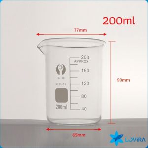 LoviRa Glass Beaker 50/100/ml Laboratory Measuring Cup Glassware For School Study Lab Glass Beaker Set
