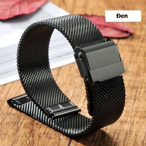 Dây Đồng Hồ Lưới Mesh Size 22mm 20mm 18mm 16mm 14mm 12mm Kèm Chốt Thông Minh