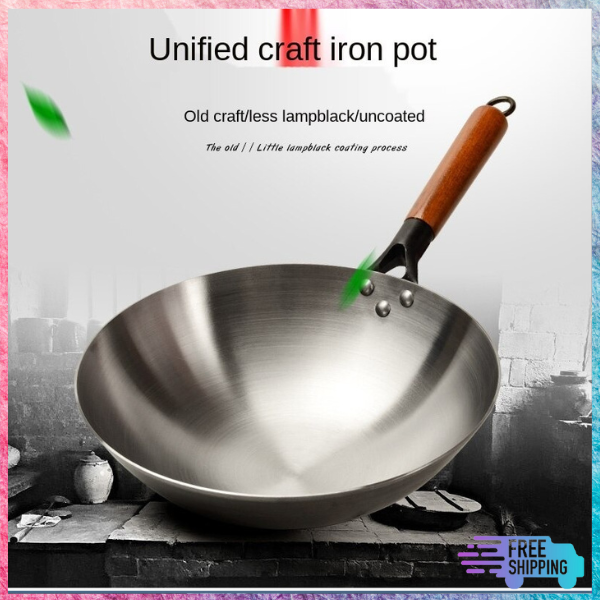 Wok Burner Traditional Authentic Hand Hammered Carbon Steel Round