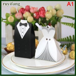 ruyifang ชุดเจ้าสาวและเจ้าบ่าว20ชิ้น/ล็อตถุงของขวัญกล่องขนมงานแต่งงานแบบ DIY