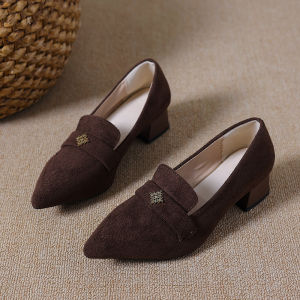 Free Shipping Sweet Suede Retro Slip-On Comfortable Flats For Women 2026 Spring Collection Featuring A Relaxed And Casual Retro Style