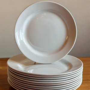 12 PCS Piring bulat 8 Inch piring makan semi melamine