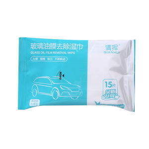 Tisu Pembersih Kaca Mobil Kaca Kaca Spion Otomatis Penghilang Film Minyak Tisu Film Minyak 15pcs / 1pack