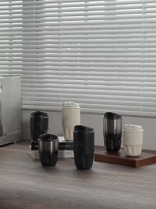 MUVNA Coffee Insulated Cup 260ML/450ML Outdoor Portable Ice Cup Travel Coffee Mug Spill Proof With Lid Car Thermos Cup White2026